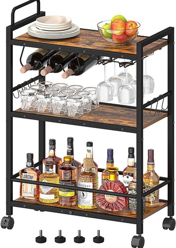 Mobile bar cart with - bar,